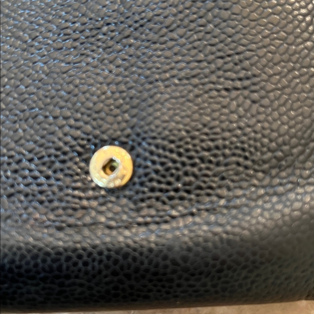 CHANEL Black Textured Leather Wallet GUC see all photos! - Picture 12 of 16